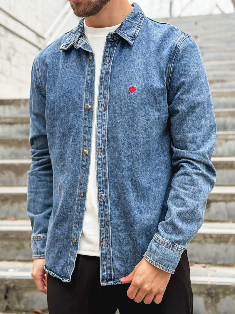 Chemise en jeans Darius - Bleu
