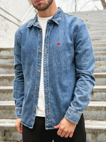 Chemise en jeans Darius - Bleu