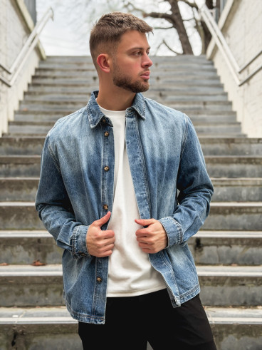 Chemise en jeans Micka - Bleu