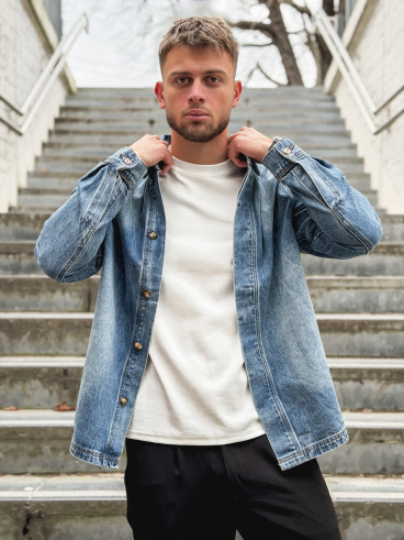 Chemise en jeans Micka - Bleu