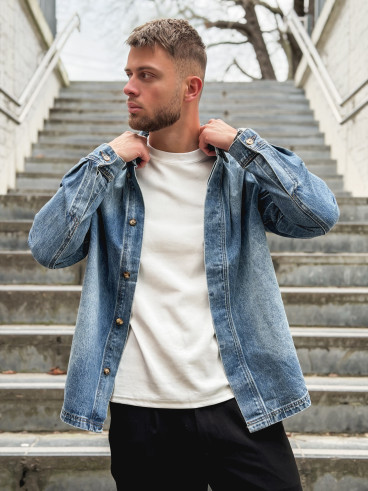 Chemise en jeans Micka - Bleu