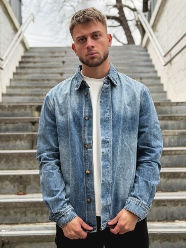 Chemise en jeans Micka - Bleu