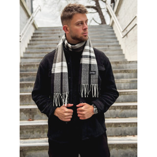 Echarpe à carreaux Ethan - Noir