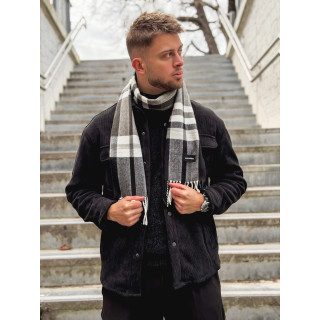 Echarpe à carreaux Ethan - Noir