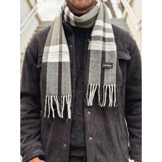 Echarpe à carreaux Ethan - Noir