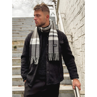 Echarpe à carreaux Ethan - Noir