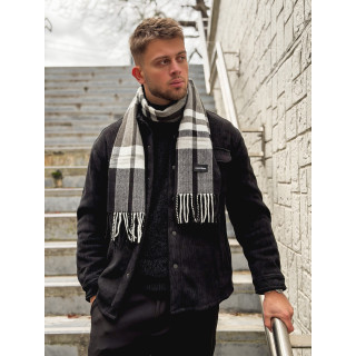 Echarpe à carreaux Ethan - Noir