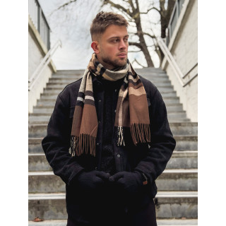 Echarpe à carreaux Ethan - Marron