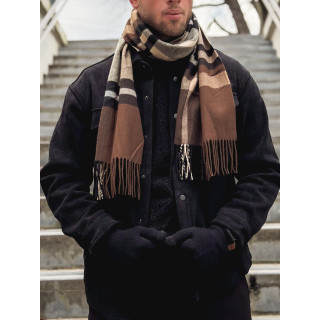 Echarpe à carreaux Ethan - Marron