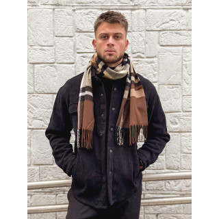 Echarpe à carreaux Ethan - Marron