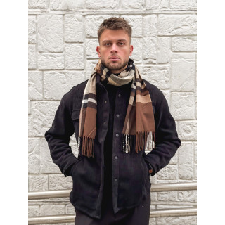 Echarpe à carreaux Ethan - Marron