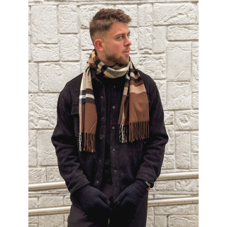 Echarpe à carreaux Ethan - Marron