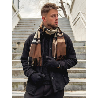 Echarpe à carreaux Ethan - Marron