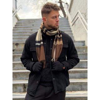 Echarpe à carreaux Ethan - Marron