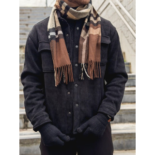 Echarpe à carreaux Ethan - Marron