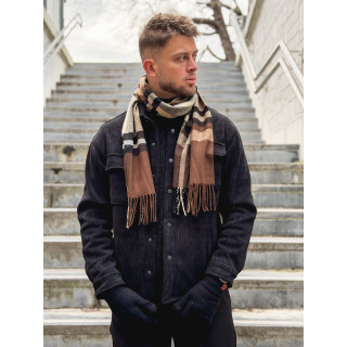 Echarpe à carreaux Ethan - Marron