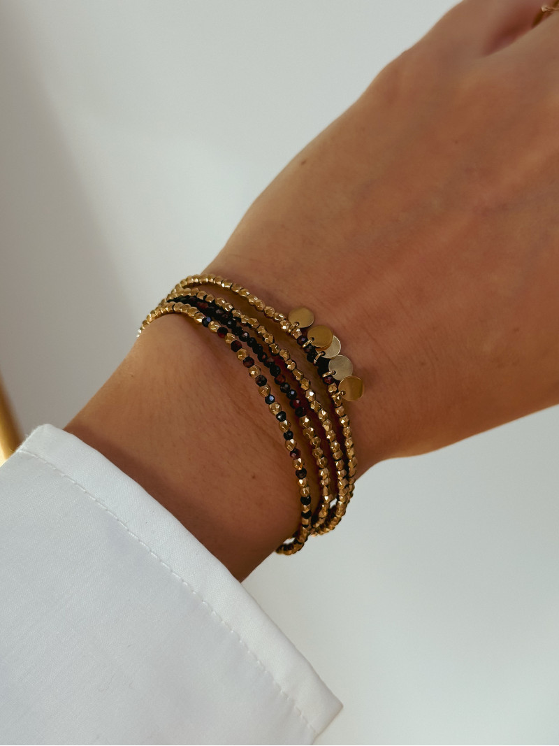 Bracelet Kléa - Chocolat/Doré