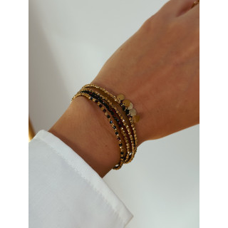 Bracelet Kléa - Chocolat/Doré