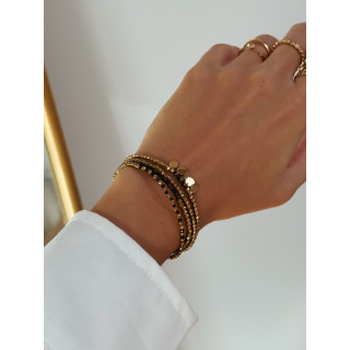 Bracelet Kléa - Chocolat/Doré