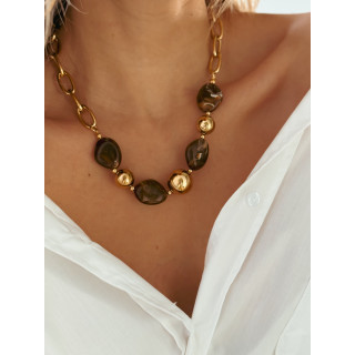 Collier Harper - Chocolat/Doré