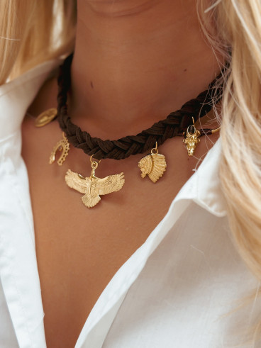 Collier Camogli - Chocolat/Doré