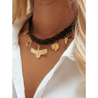 Collier Camogli - Chocolat/Doré