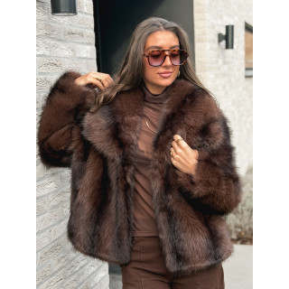 Veste fausse fourrure Méline - Chocolat