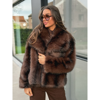 Veste fausse fourrure Méline - Chocolat