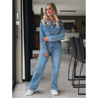 Combinaison pantalon en jeans Ineya - Bleu