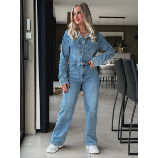 Combinaison pantalon en jeans Ineya - Bleu
