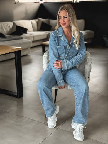 Combinaison pantalon en jeans Ineya - Bleu