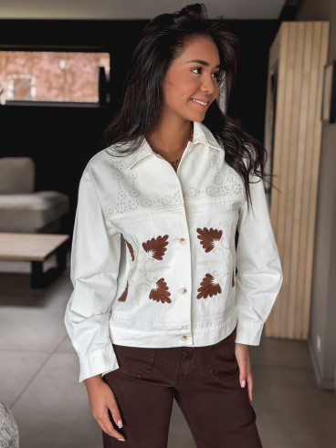 Chemise Lyssana - Blanc/Camel