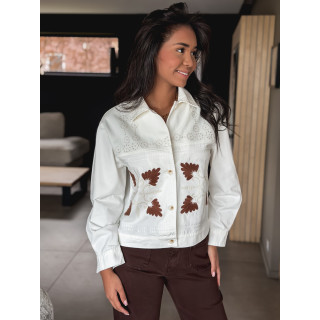 Chemise Lyssana - Blanc/Camel