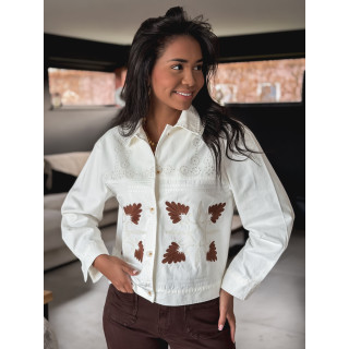 Chemise Lyssana - Blanc/Camel