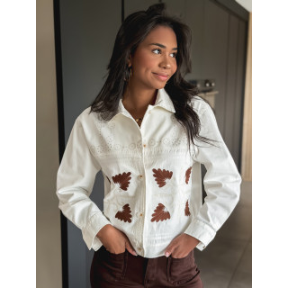 Chemise Lyssana - Blanc/Camel