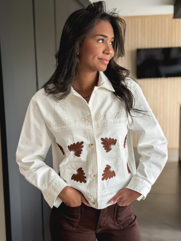 Chemise Lyssana - Blanc/Camel