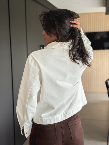 Chemise Lyssana - Blanc/Camel