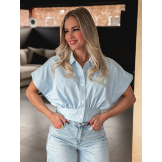 Crop blouse Idalya - Bleu ciel
