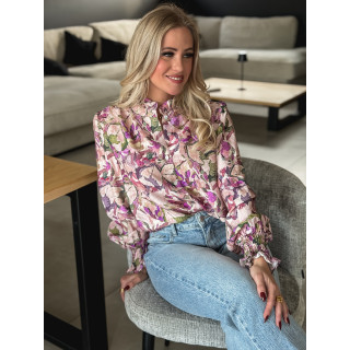 Chemise à motifs Norine - Violet