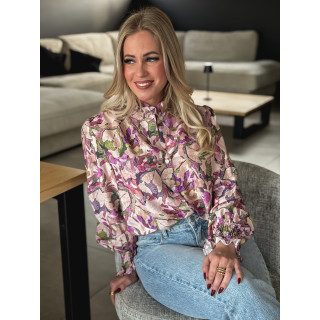 Chemise à motifs Norine - Violet