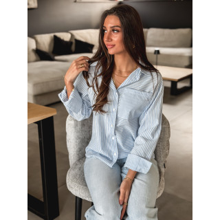 Chemise lignée Emina - Bleu