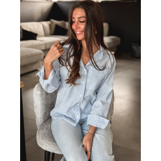 Chemise lignée Emina - Bleu