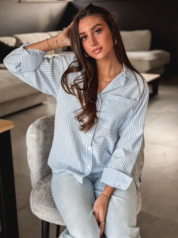 Chemise lignée Emina - Bleu