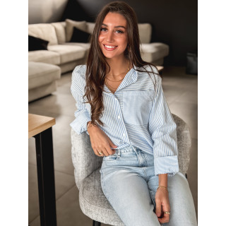 Chemise lignée Emina - Bleu