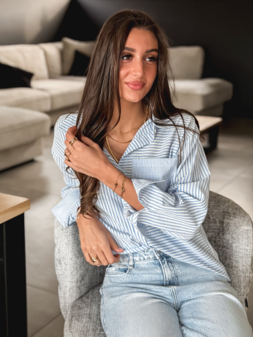 Chemise lignée Emina - Bleu