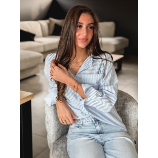 Chemise lignée Emina - Bleu