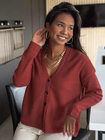 Gilet Neliya - Terracotta