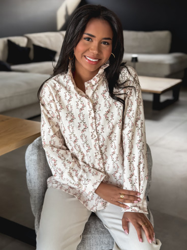 Chemise à motifs Rosemary - Beige