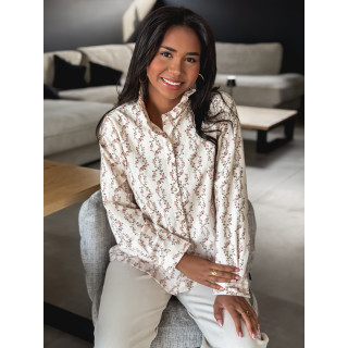 Chemise à motifs Rosemary - Beige