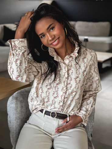 Chemise à motifs Rosemary - Beige